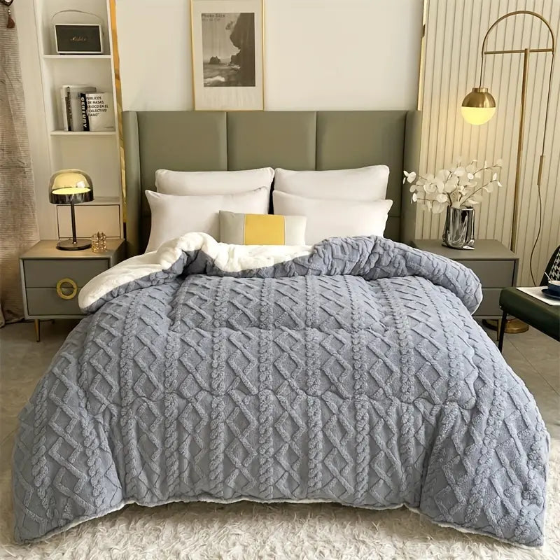 Cubre Cama Invierno Trenzado Plush / Chiporro