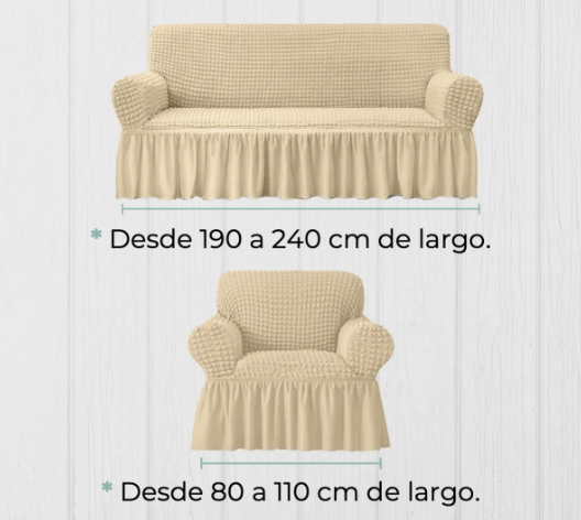 Funda Sofá Elástica Cubre Sillón Turco Juego 3+1+1