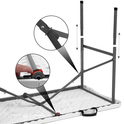 Mesa Plegable Blanca 180 cm