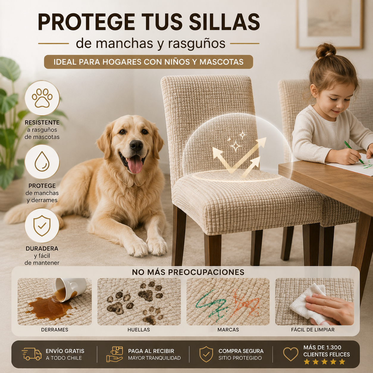 Fundas de Silla Elásticas Texturizadas