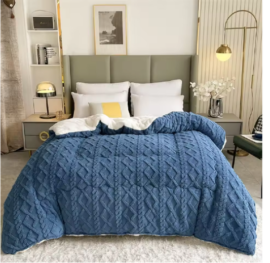 Cubre Cama Invierno Trenzado Plush / Chiporro