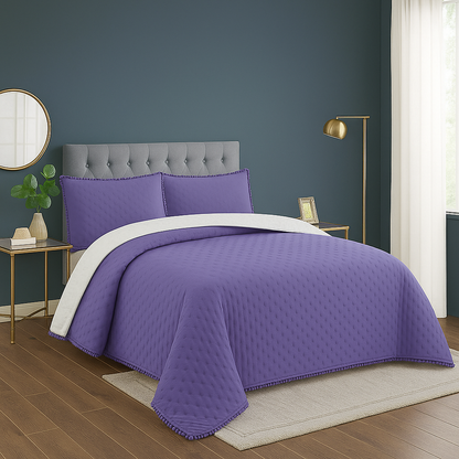 cubre cama Quilt Primavera verano color liso 2 PLAZAS