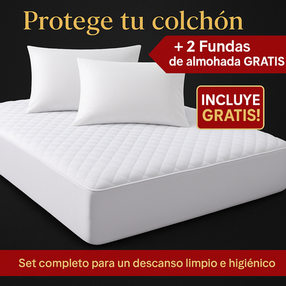 Cubrecolchón Impermeable + Funda De Almohada