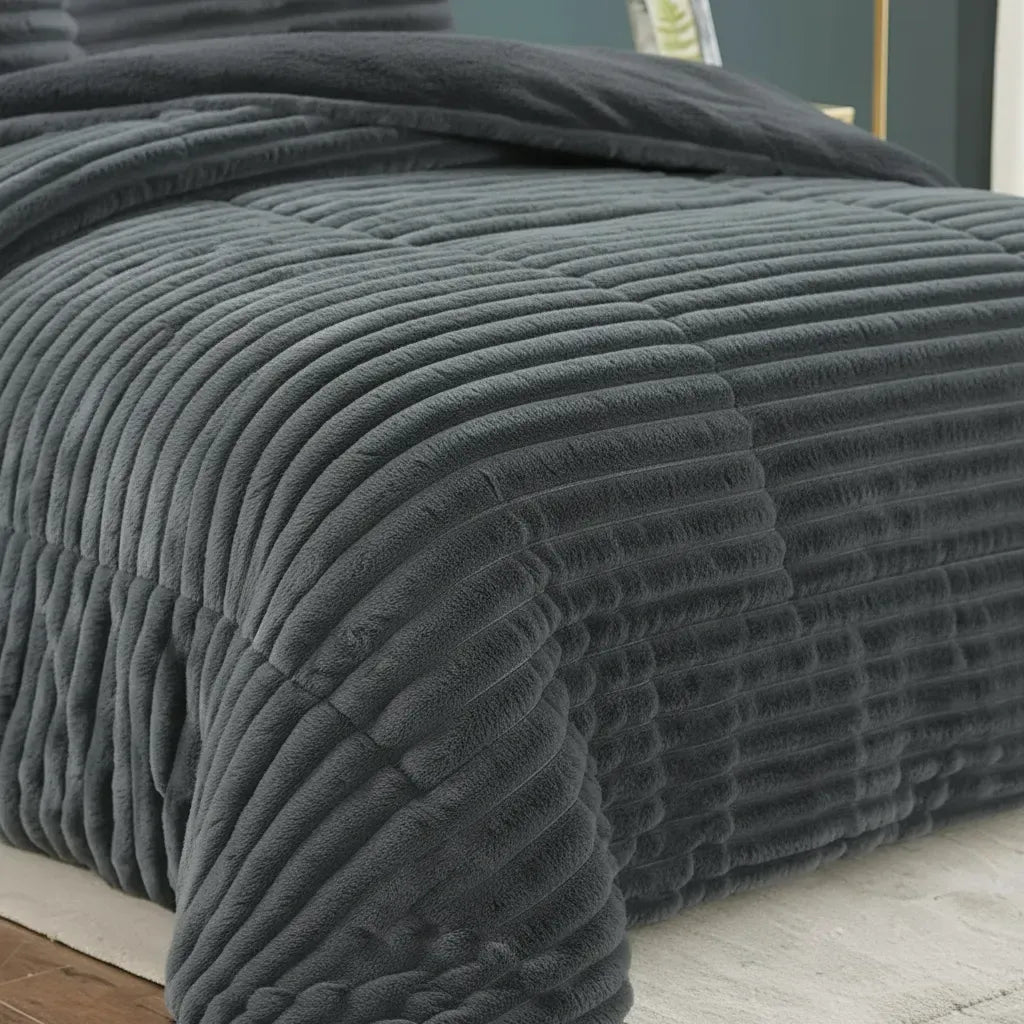 Cubrecama / Cobertor Invierno chiporro 2 Plazas Piel Conejo