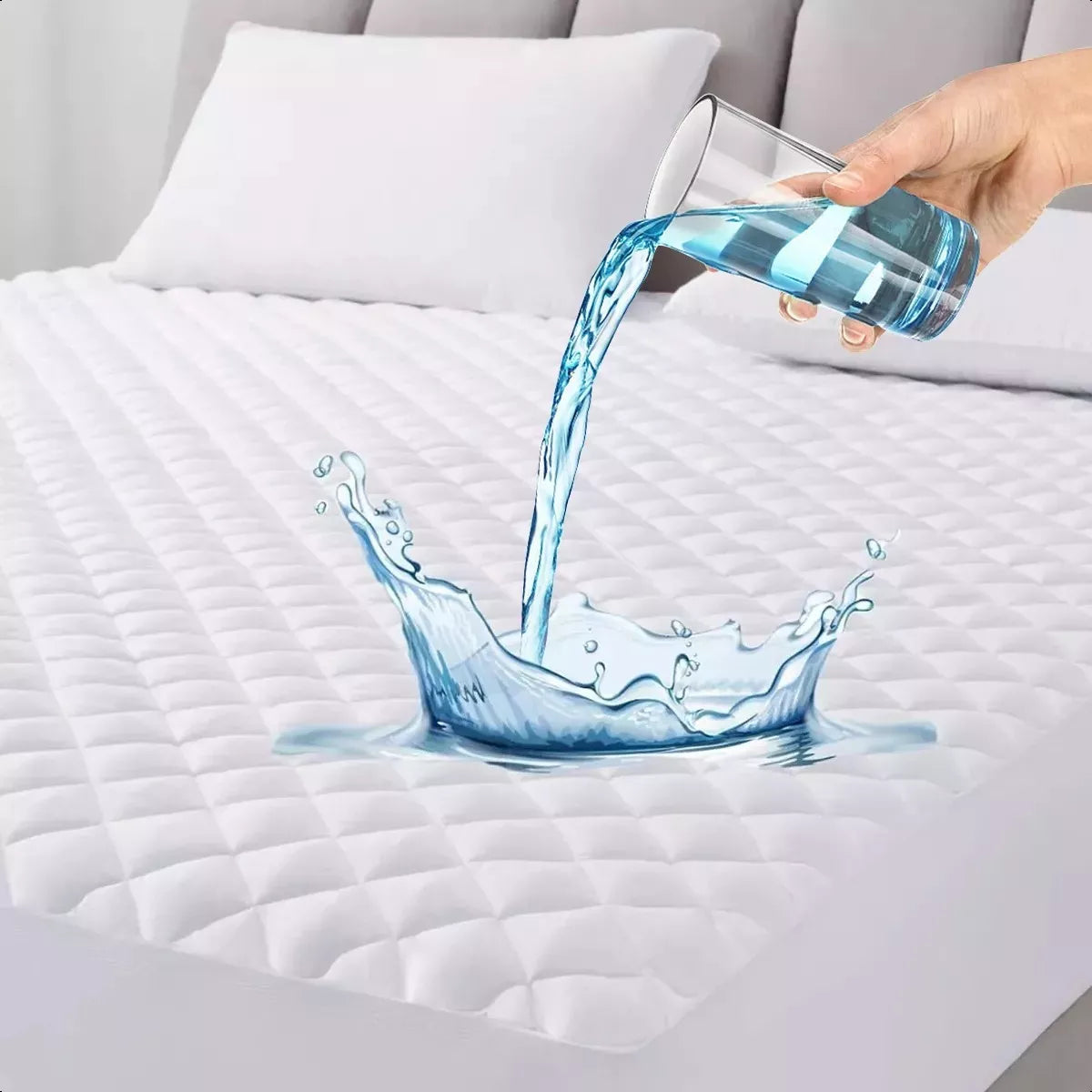 Cubrecolchón Impermeable + Funda De Almohada