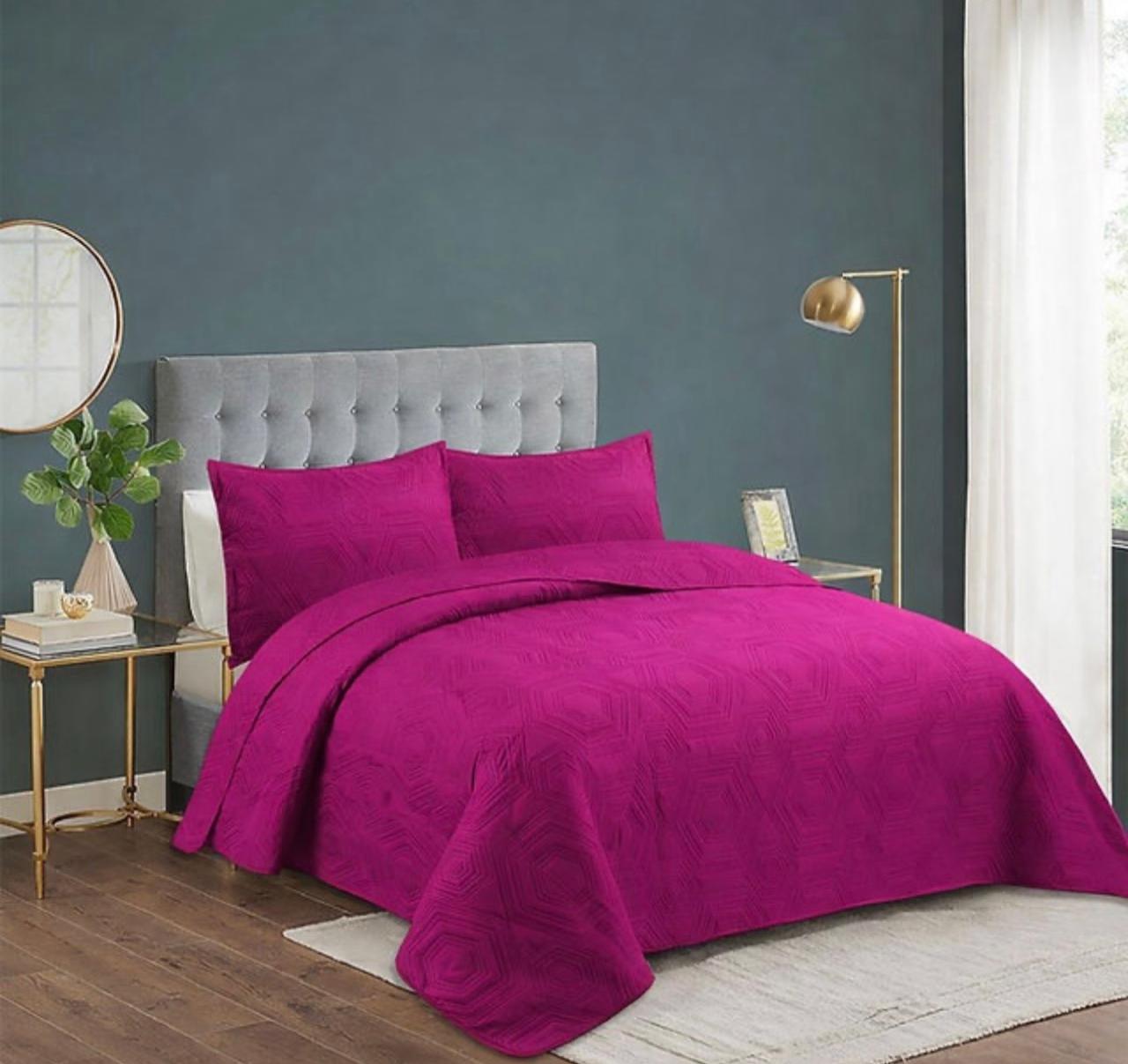 cubre cama Quilt Primavera verano color liso 2 PLAZAS