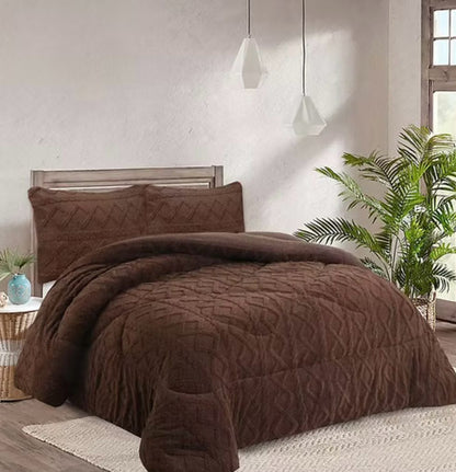 Cubre Cama Invierno Trenzado Plush / Chiporro
