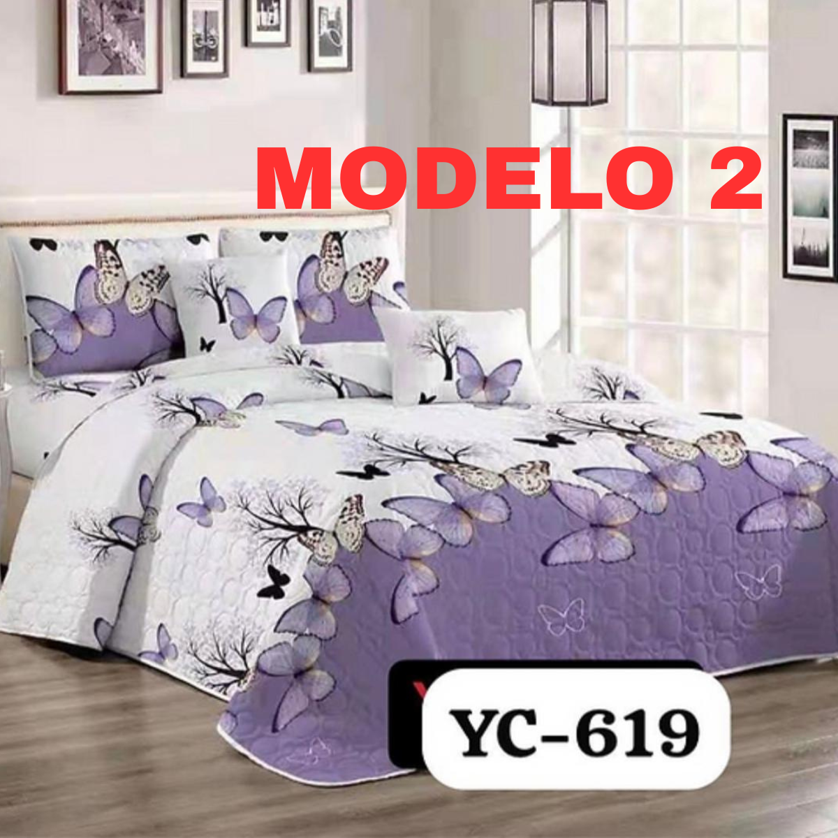 Cubre Cama Primavera Verano Medida 2 Plaza