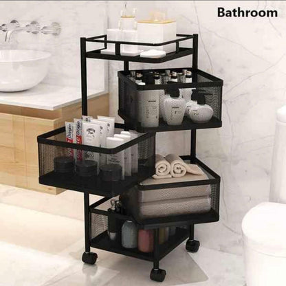 Carrito Organizador 4 Niveles Ruedas Baño Cocina Multiuso